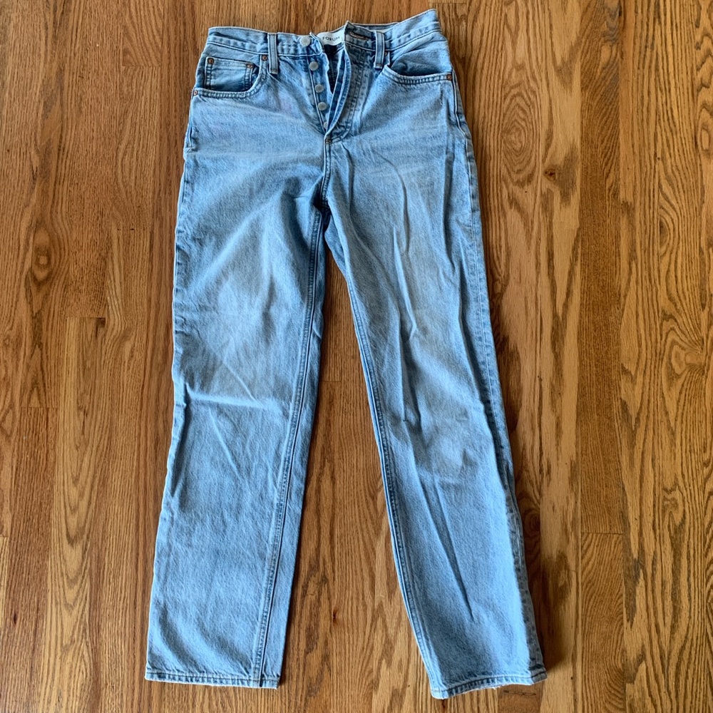 ARITZIA Denim Forum jeans. Size 23 but runs big, would fit 24 or 25.